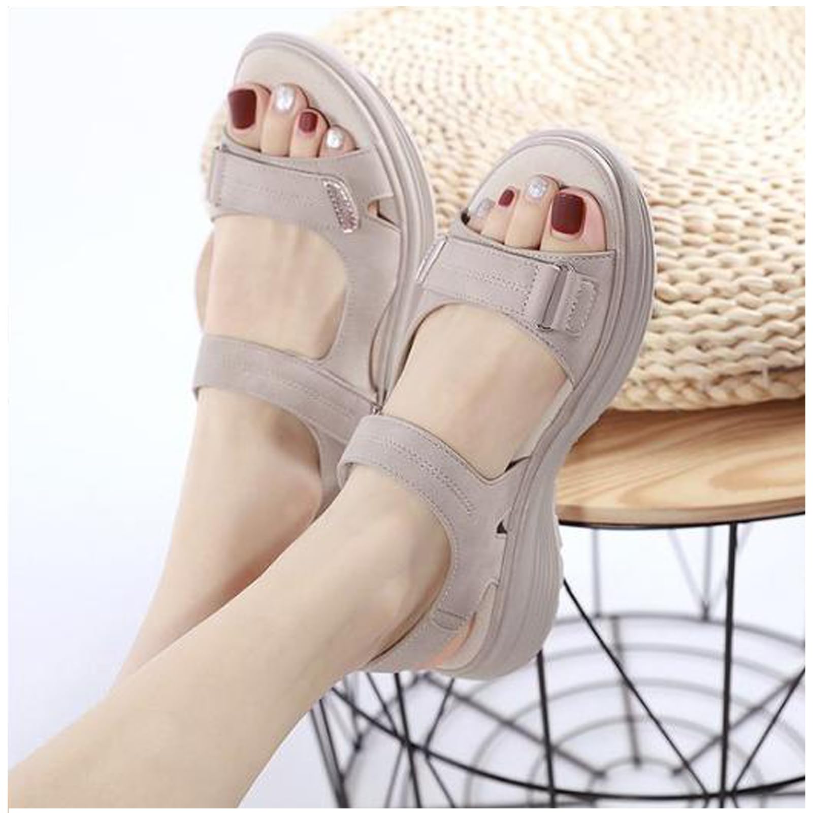 Sandales Sport Femme JOMIX - Scratch Réglable - Confortables Pour Randonnée, Plage - Été