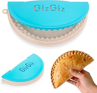 GizGiz Sellador de tortillas de doble sierra, prensa para hacer empanadas, engarzadora de tortillas para tacos de 8 pulgadas, tortilla de burrito y quesadilla, sin BPA, apto para lavavajillas, azul