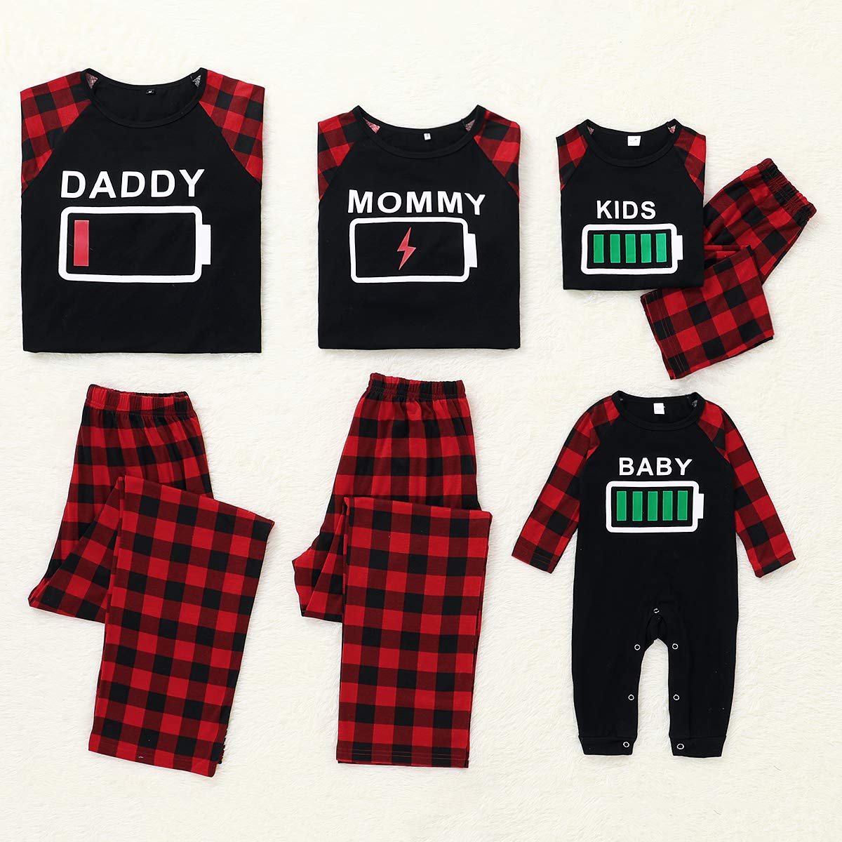 Amissz Pigiama Natale Famiglia Coordinati, Tutta la Famiglia Manica Lunga Pigiama Due Pezzi Invernale per Donna Uomo Bambini