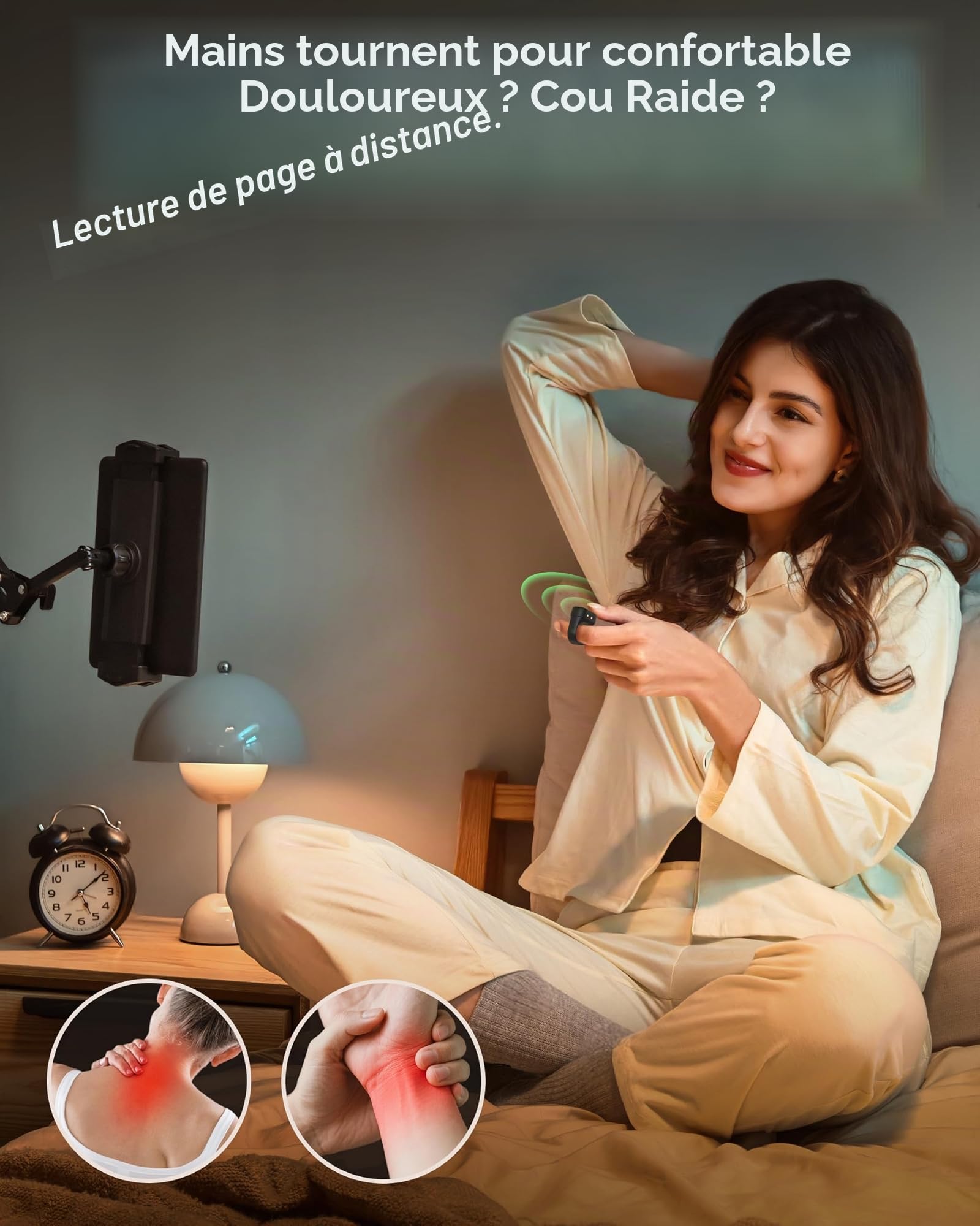 Télécommande Stouchi pour Kobo, Tourne-Page sans Pince avec Boîtier de Charge, Mains Libres Compatible Clara BW/Libra Colour/Clara Colour/Elipsa 2E/Clara 2E/Libra 2/Sage - Noir