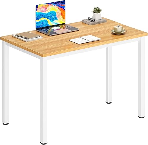 DlandHome AC3TW - Escritorio pequeño para computadora de 39 pulgadas para oficina en casa, mesa de actividades, mesa de escritura para espacios