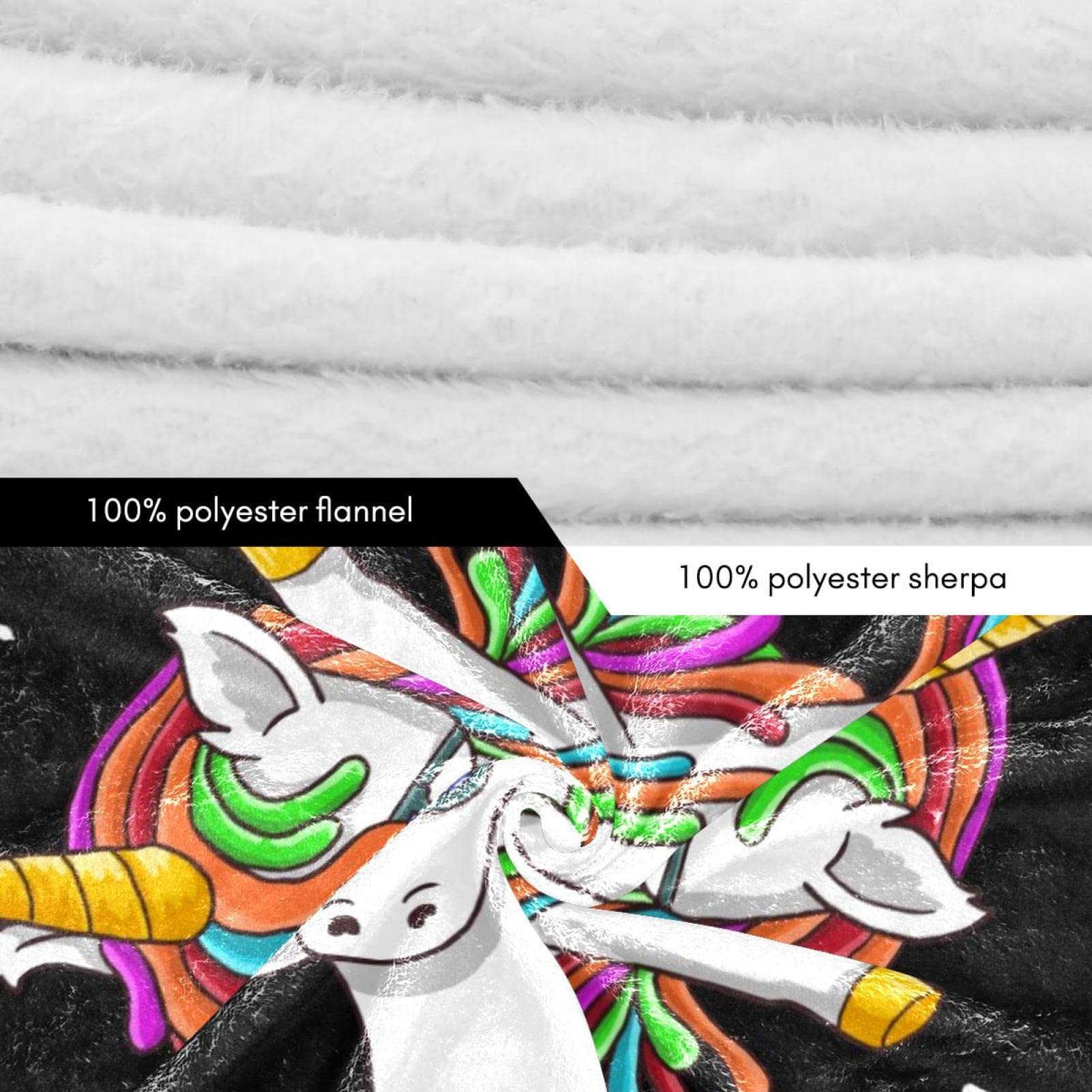 Felpa con cappuccio oversize, coperta in flanella Sherpa con cappuccio e tasca per adulti, uomini e donne, hip hop dab carino unicorno danza