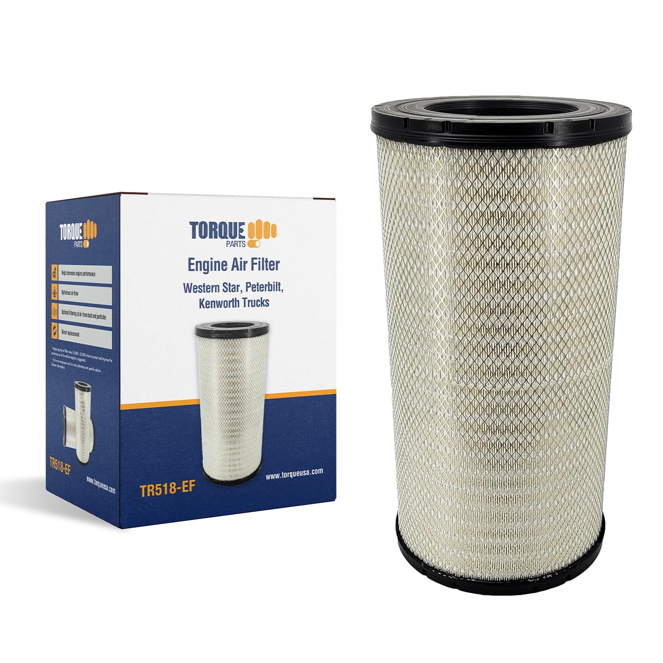 Amazon.com: TORQUE RS3534 Engine Air Filter 25.4