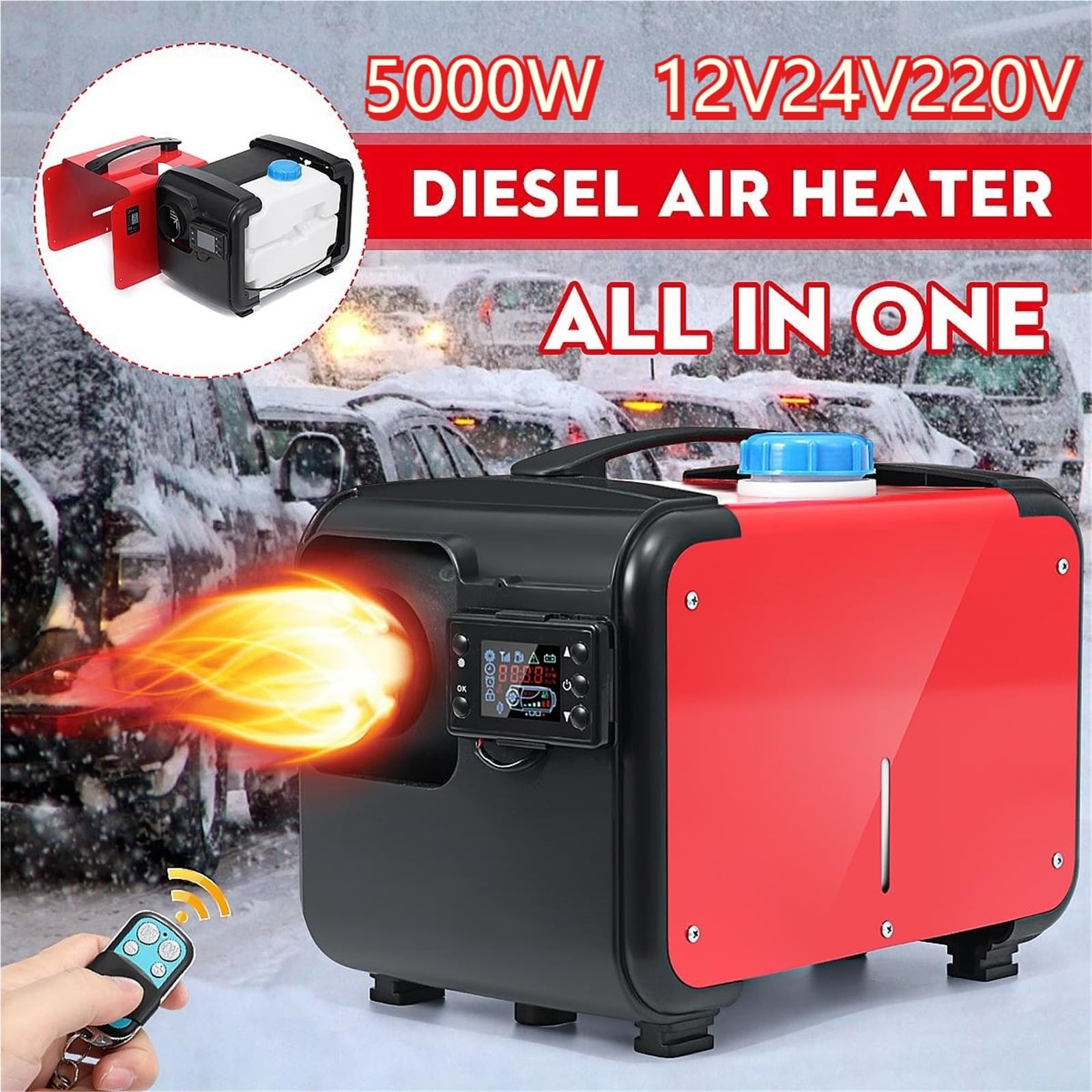 Diesel Heater Ogrzewanie postojowe na olej napędowy 12 V 24 V 5 kW Ogrzewanie postojowe na olej napędowy Zestawy grzewcze o niskim poziomie hałasu