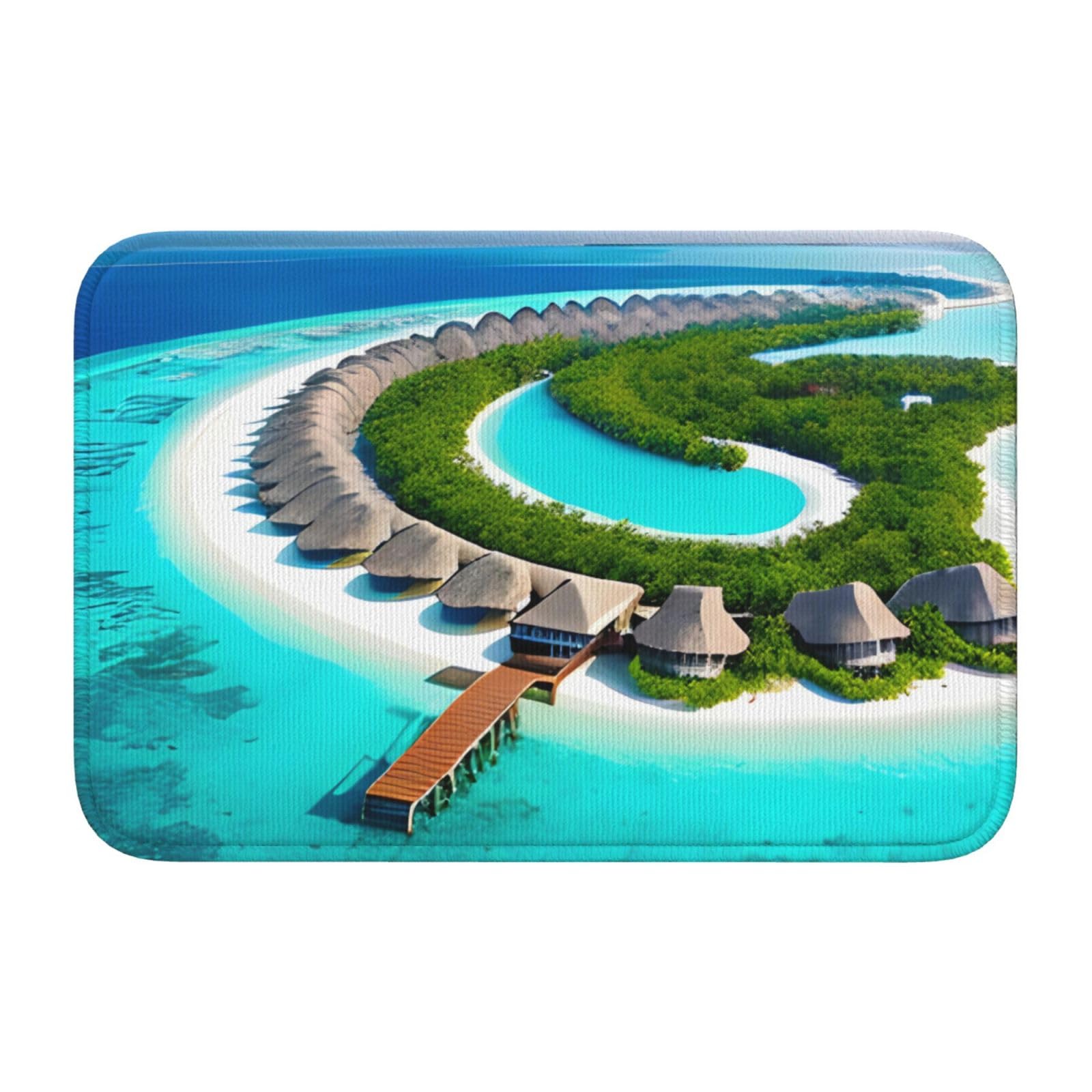 Tapis de sol facile à nettoyer motif Maldives JKIEGOQ 101x152