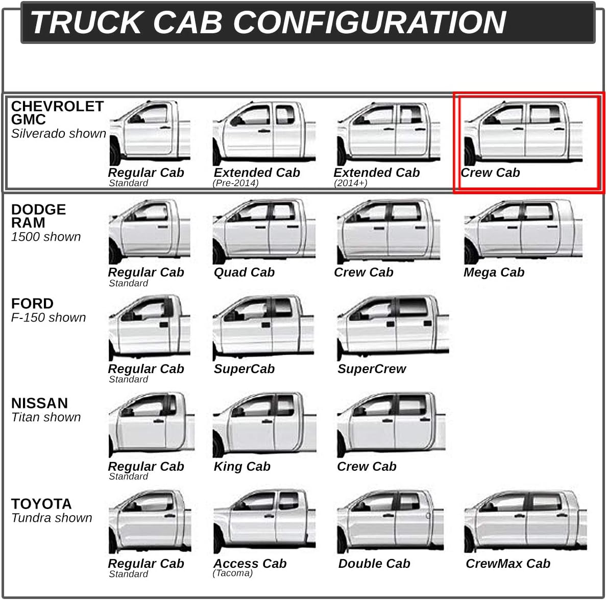 5 Inches Side Step Nerf Bar Running Boards Compatible with Silverado Sierra 1500 2500HD 3500HD Crew Cab 07-19, Stainless Steel, Brushed