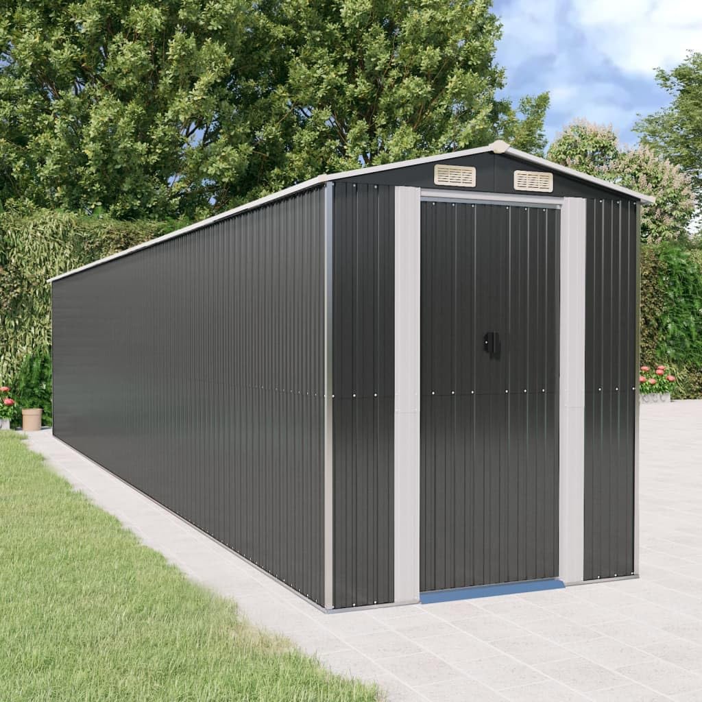 Générique Abri de Jardin Anthracite 192x938x223 cm Acier galvanisé,Maison & Jardin,Pelouses & Jardins,Vie en extérieur,Structures extérieures,Cabanes & abris de Jardin,3147458