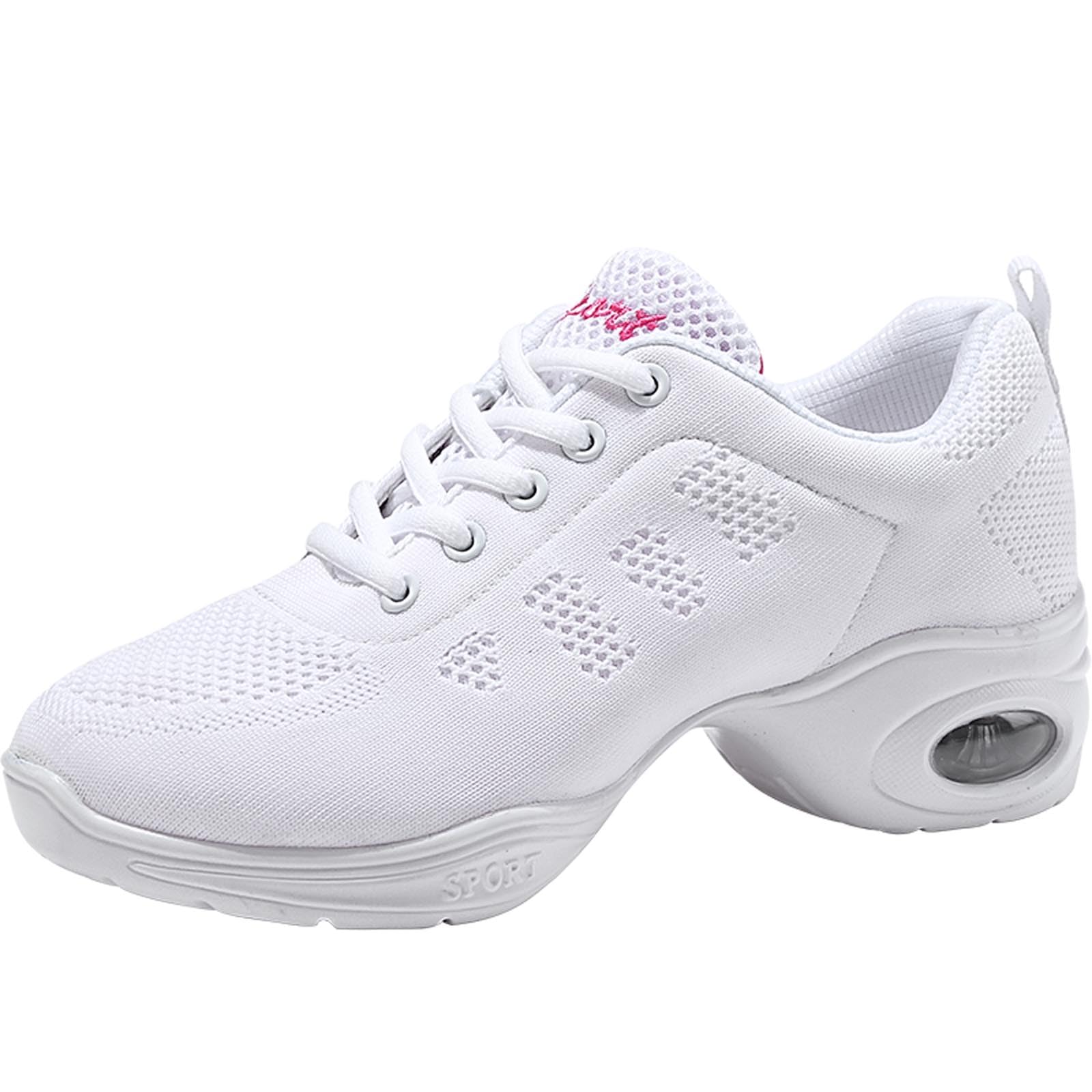 Damskie buty jazzowe, buty do tańca, sznurowane poduszki, oddychające, damskie trampki do tańca, na platformie, buty