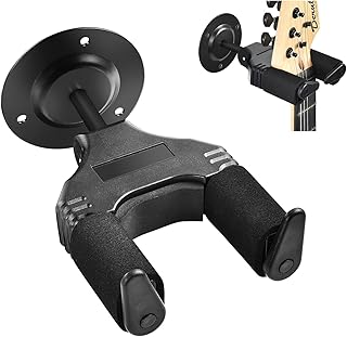 OTraki Guitar Wall Mount Bracket Auto Lock Guitar Wall Hook Hanger Stand Instrument Support for Electric Acoustic Guitar, Bass