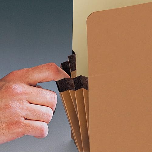 Miniatura 4 de Smead Bolsillo para archivos, pestaña de corte recto, altura de guía, expansión 3-1/2, tamaño carta, cuerda roja, 50 por caja (73805)