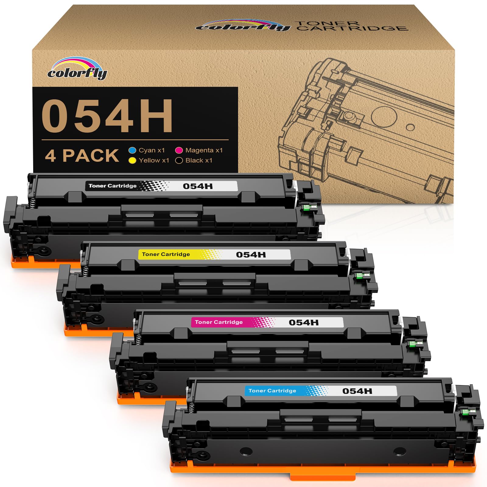 054H 054 Toner Compatible para Canon 054 054H Toner para Canon MF643Cdw MF645Cx LBP623Cdw MF641Cw LBP621Cw LBP622Cdw MF644Cdw Impresora