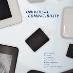 5V2A Prise d'adaptateur pour sortie murale -UL Certifié, noir, 2pcs, 10W USB Bloc chargeur pour téléphones cellulaires, tablettes, écouteurs, banques de puissance, portables intelligents, jouets et plus d'electroniques Gadgets