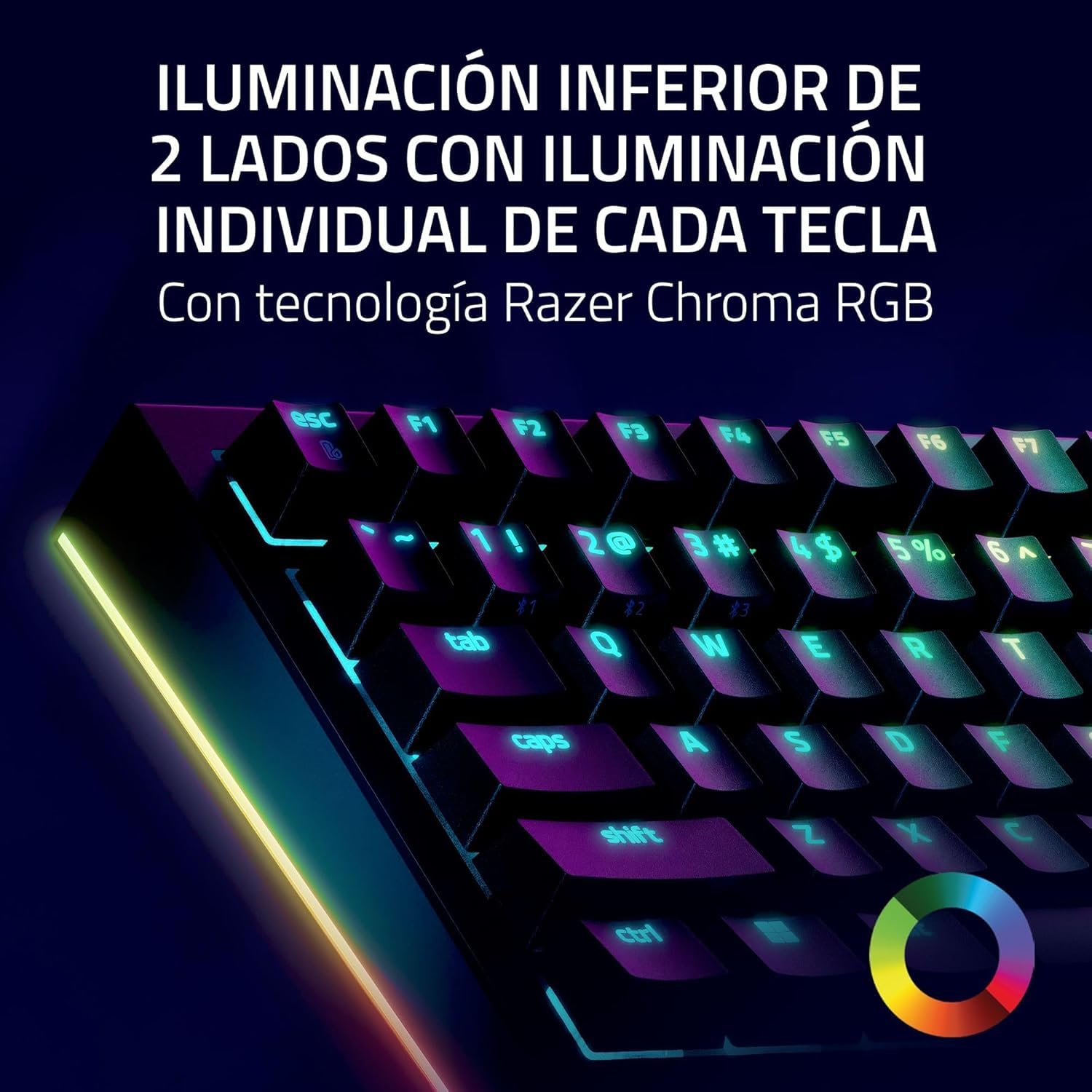 Razer BlackWidow V4 Pro 75% - Teclado de Juego inalámbrico Intercambiable en Caliente - Pantalla OLED (dial de comandos, 4K Hz y conectividad Bluetooth, reposamanos magnético) Diseño US | Negro