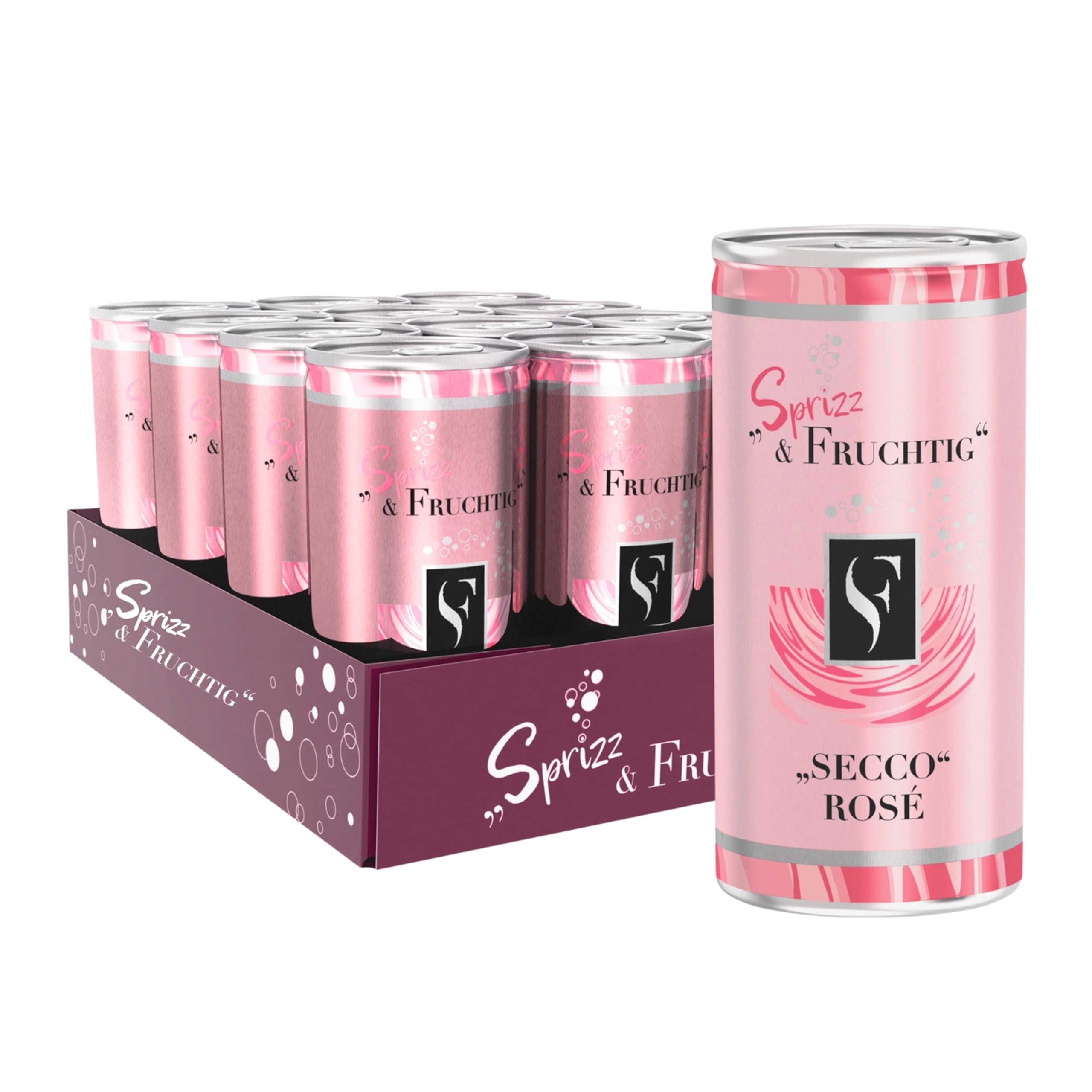 Württemberger Wein Sprizz & Fruchtig Secco Rosé in der praktischen 0,2 l Dose (12 x 0,2 l)