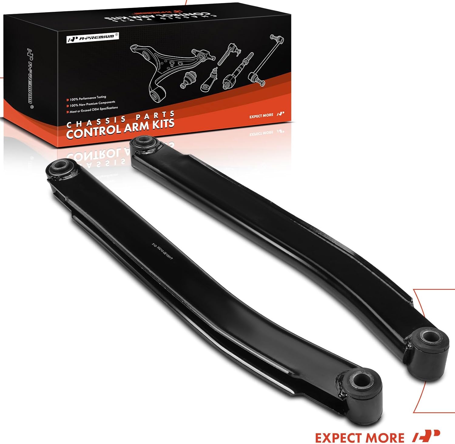 A-Premium 2 x Rear Upper Lateral Arm, with Bushing, Compatible with Kia Sportage 2005-2010 & Hyundai Tucson 2005-2009, FWD Only