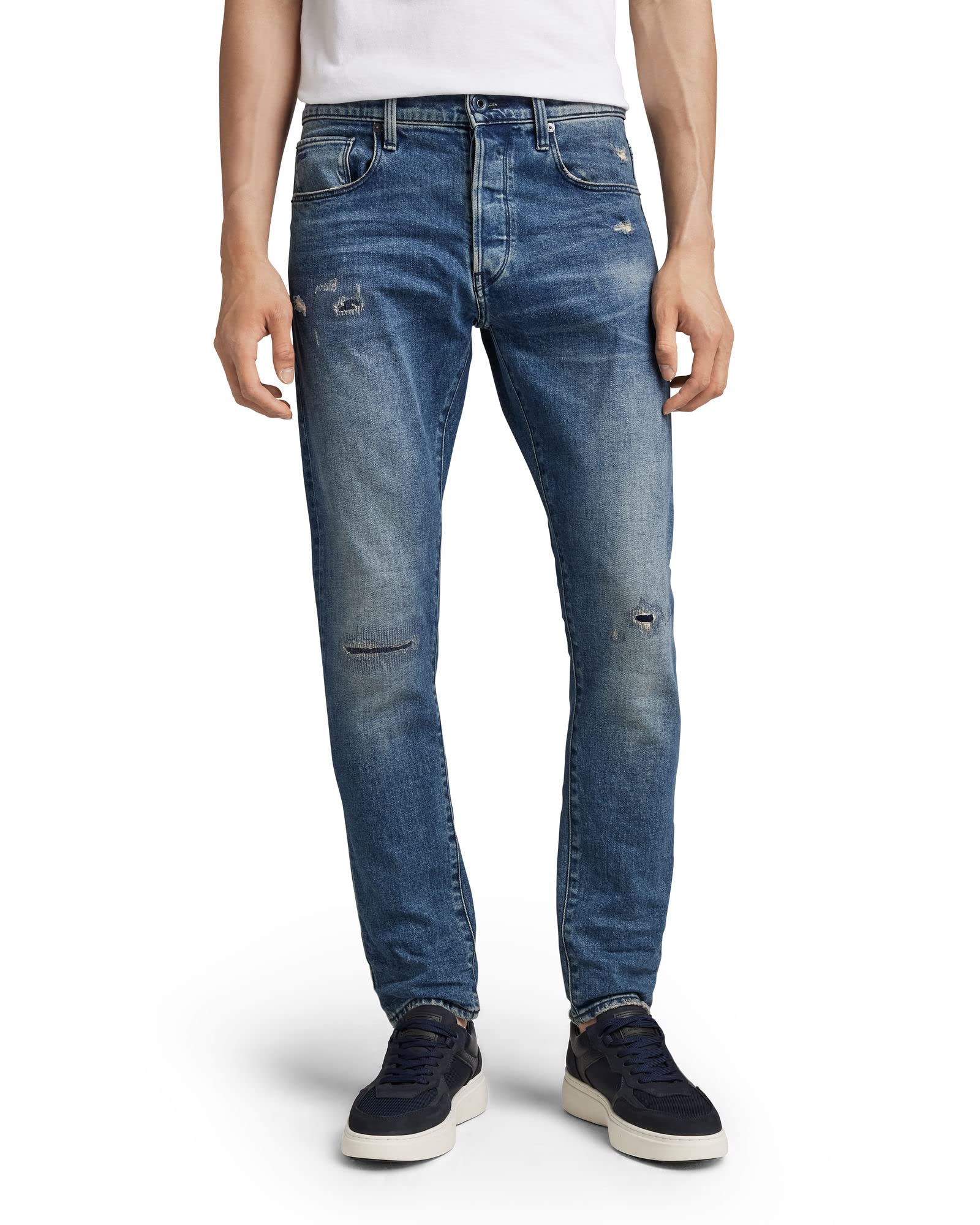 G-Star Para Hombre 3301 Slim style Jeans, Azul (faded cascade restored 51001-C052-C966), 30W / 32L