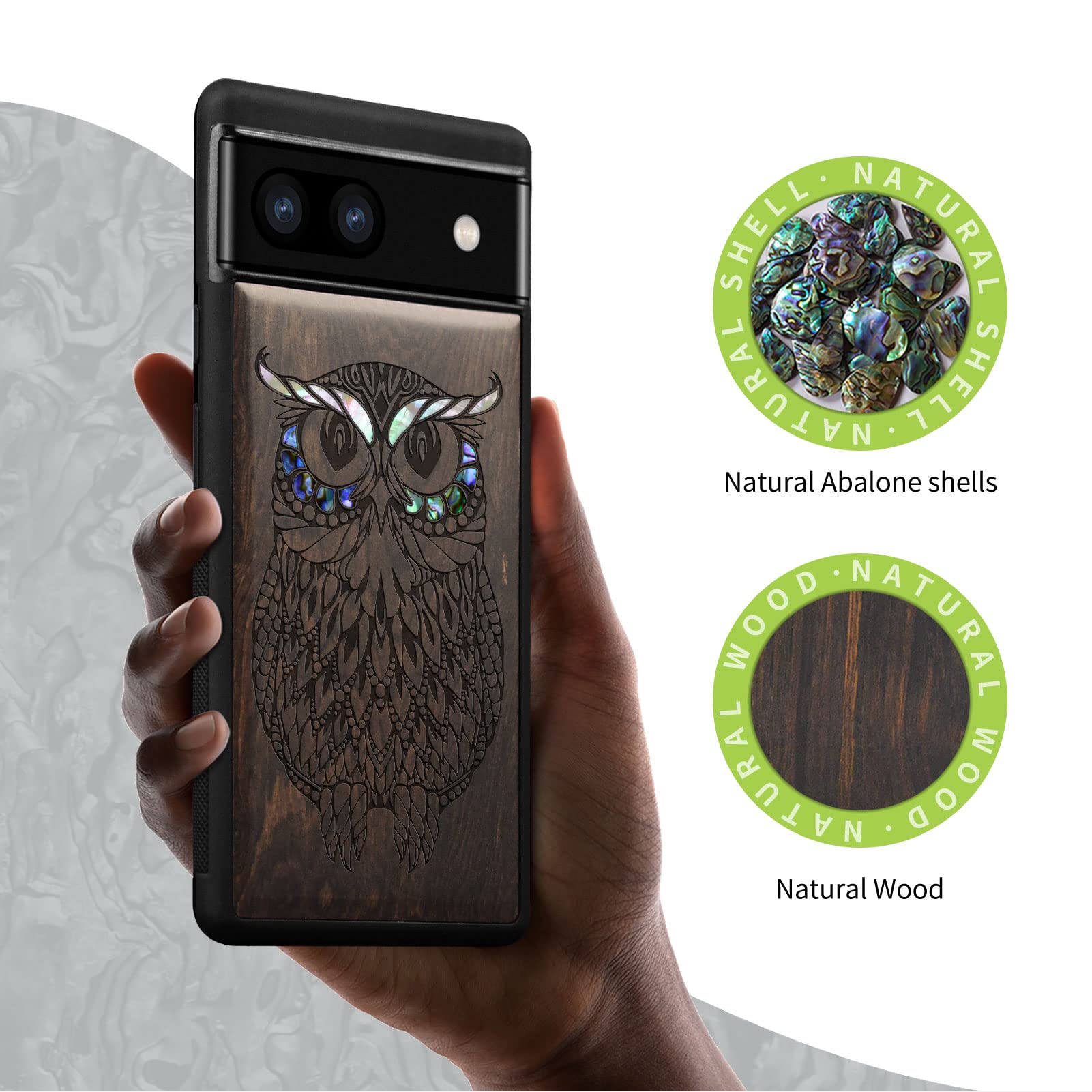 Carveit Funda De Madera Compatible Con Google Pixel 6 Accesorios Carcasa Grabado En Madera E Incrustaci L 1002918