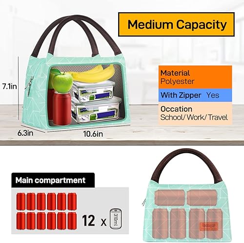 Miniatura 2 de Bolso Buringer térmico reutilizable con aislamiento para preparación de comidas en recipiente térmico para hombre y mujer para el trabajo picnic o