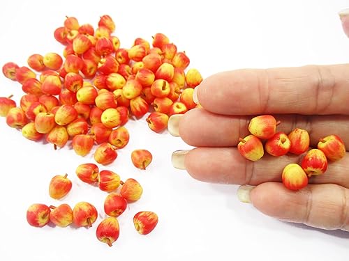 Miniatura 6 de Lote 10 Gala Suelta Manzana Casa de Muñecas Miniaturas Alimentos Fruta Suministro Deco 11685