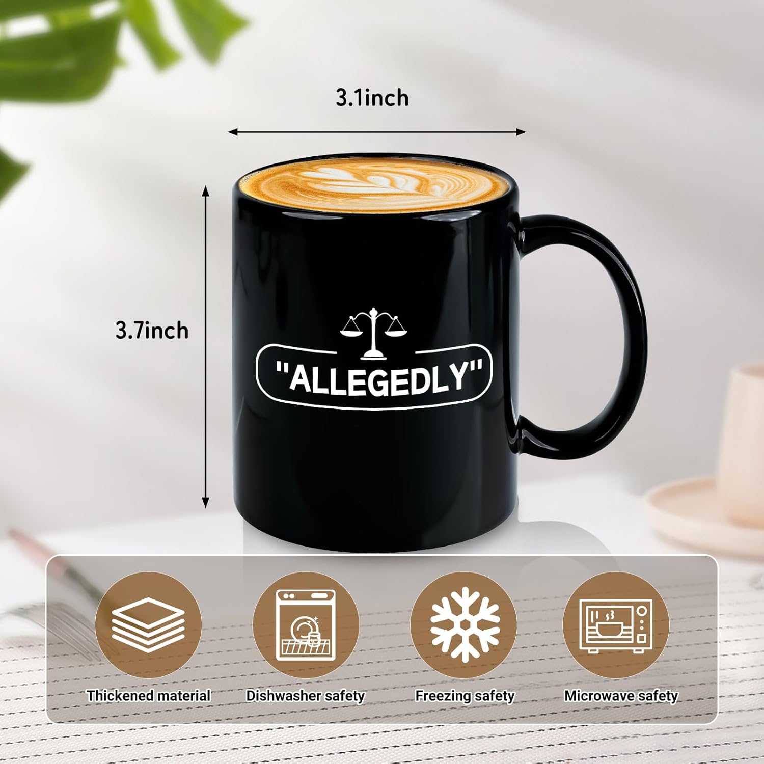 Lawyer Gifts for Men Women, Allegedly Coffee Mug 11 OZ, Funny Christmas Birthday Graduation Gifts for Lawyer Future Lawyer Law Student Attorney Paralegal - Image 7