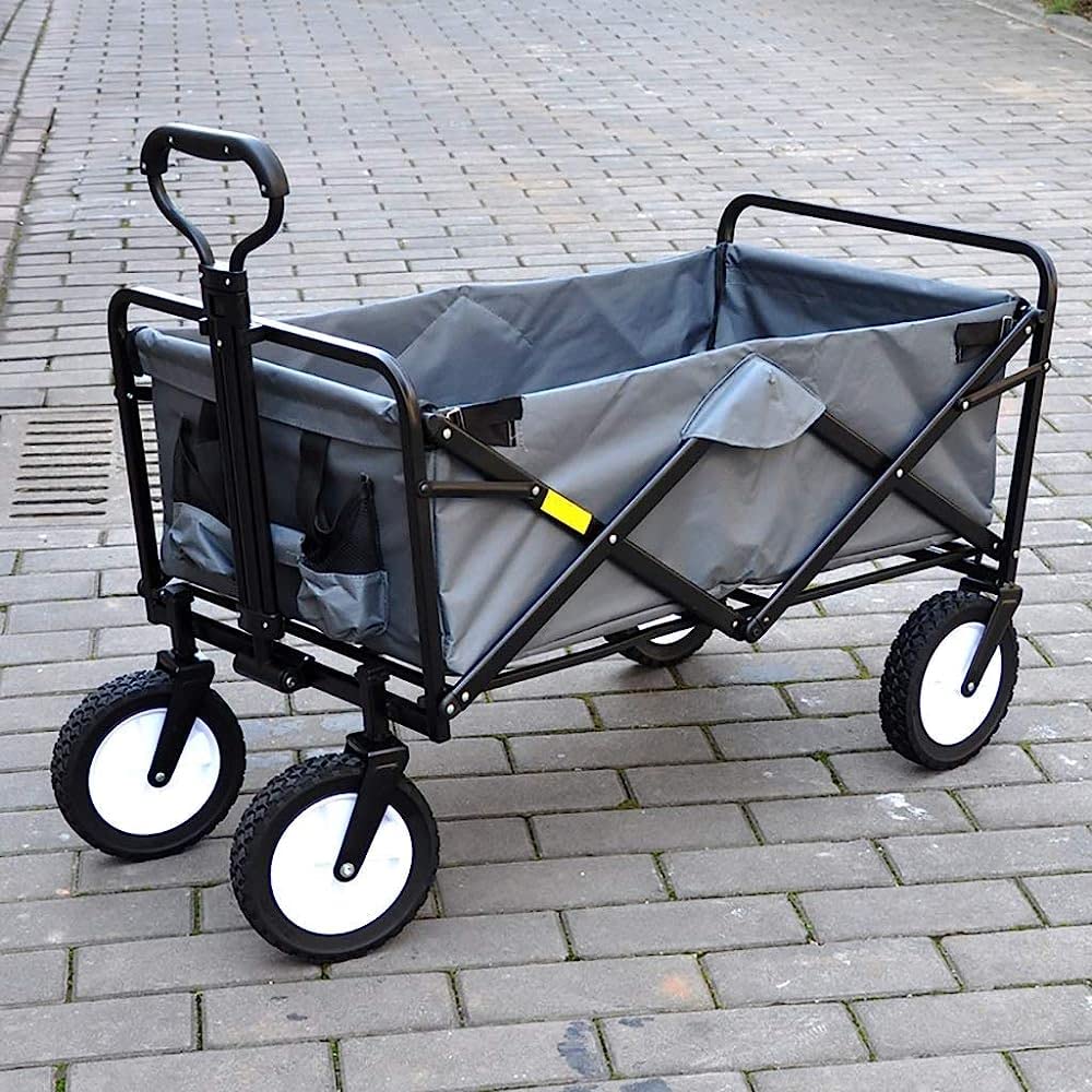 Handcart Folding Garden Trolley Cart Heavy Duty Wagon Multi-Function Shoppi