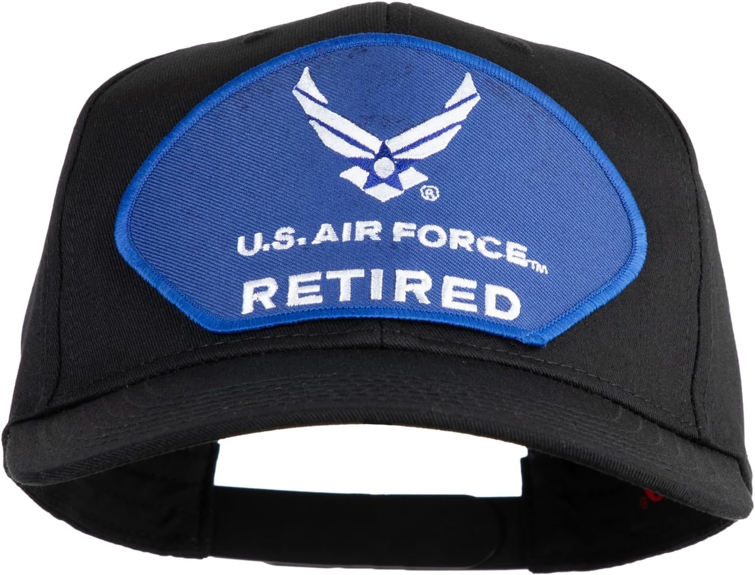 U.S. Air Force Retired Blue Patched Solid Cotton Twill Pro Style Cap