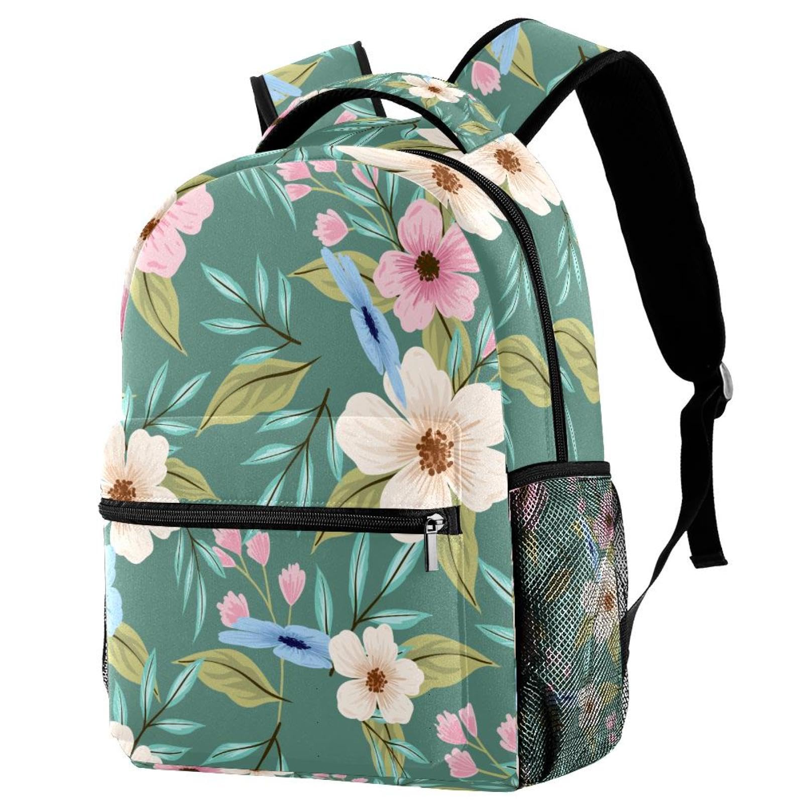 Mochila impermeable niños con estampado floral multicolor para libros 7