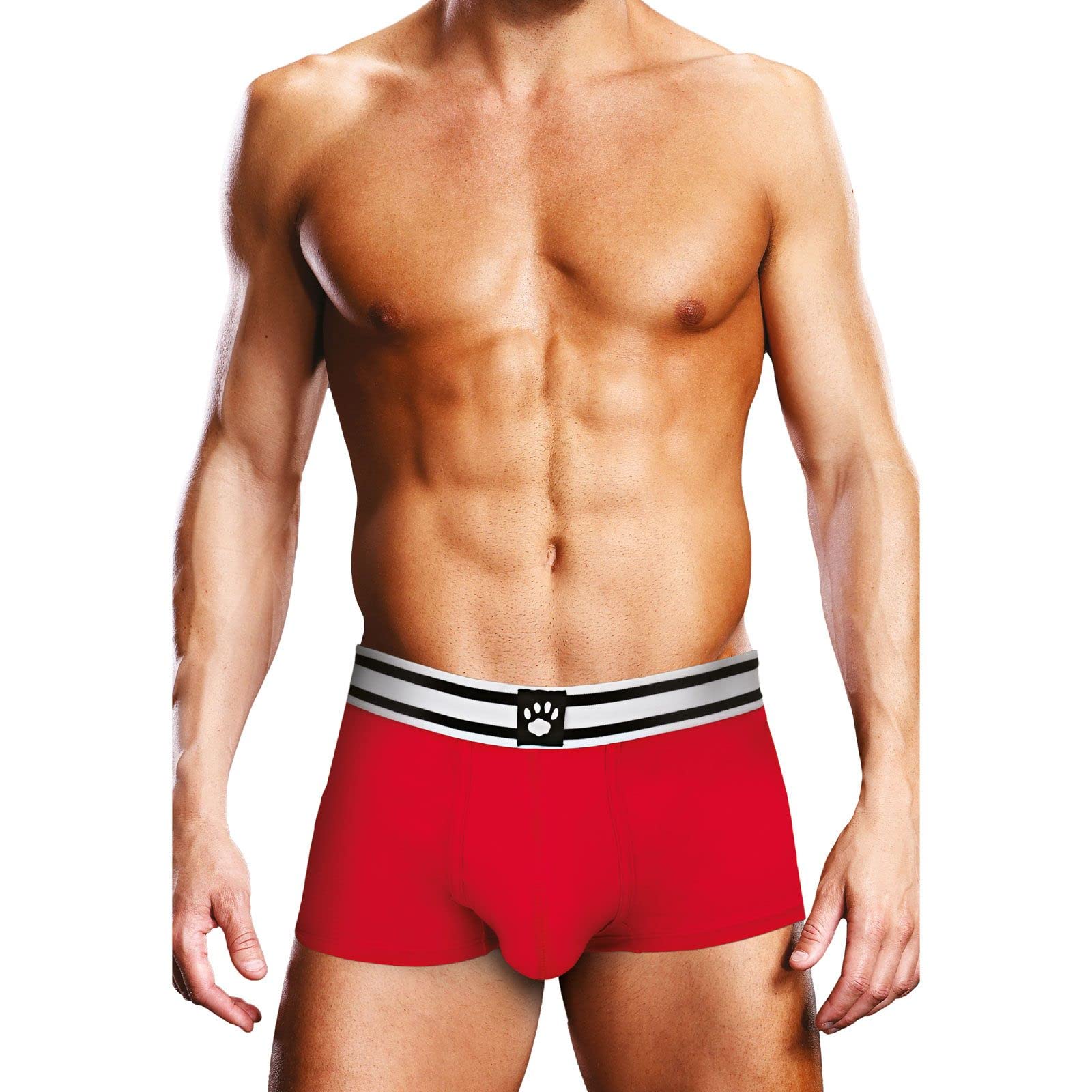 Prowler - Red Trunk, Featuring Black & White Waistband With the Paw Logo - Boxer Shorts, Size M 30"-32" Waist