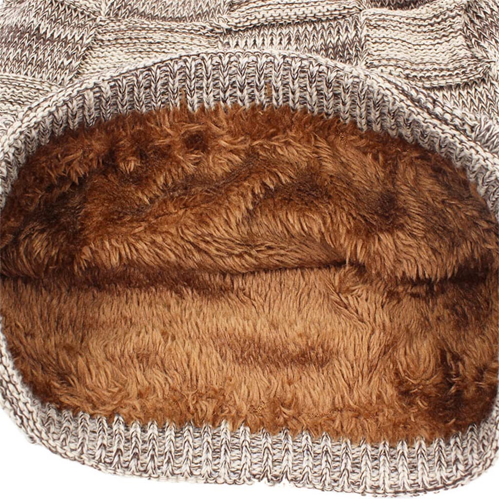 Hombres Hombres Invierno Sombrero cálido for Adultos Unisex Unisex Lana al Aire Libre Gorro de Punto Casual algodón Sombreros Gorra(3-Pack)