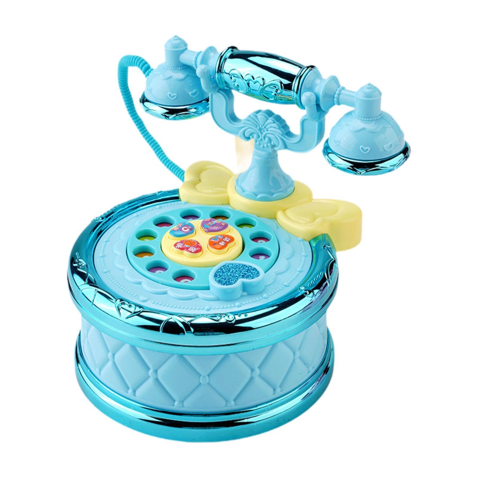 Generic Telefono Giocattolo per Bambini, Giocattolo Musicale per Bambini, Gioco di Ruolo, Regalo per Bambini, Telefono Giocattolo per Bambini, Maschi E Femmin, Blu, Taglia unica