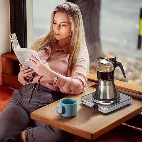 Miniatura 4 de Aigostar Placa caliente para hacer velas, estufa eléctrica portátil para derretir chocolate, platos calientes para hacer jabón, cocinar mantiene la