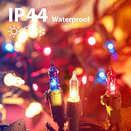 Miniatura 82 de Tira de luces transparentes de Navidad, 100 unidades, 25 pies, mini luces LED para interiores, tira de árbol de Navidad, cumpleaños, boda, fiesta