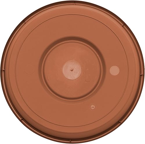 Vista 56 de Bloem Bandeja de platillo de resina Terra: 9.25 pulgadas de ancho inferior - marrón chocolate - mate, duradera, fondo acanalado