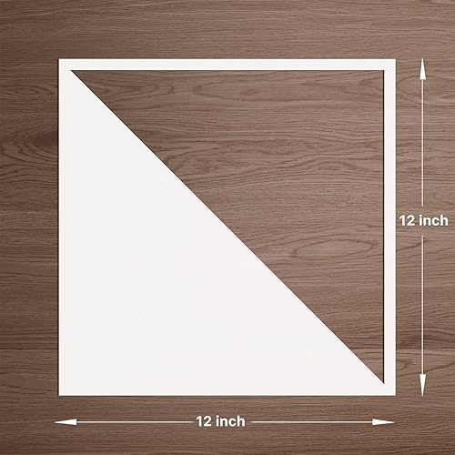 Miniatura 6 de Plantillas de pared para pintar con patrón grande de 12 x 12 pulgadas, plantillas de suelo grandes reutilizables, plantillas de azulejos simples