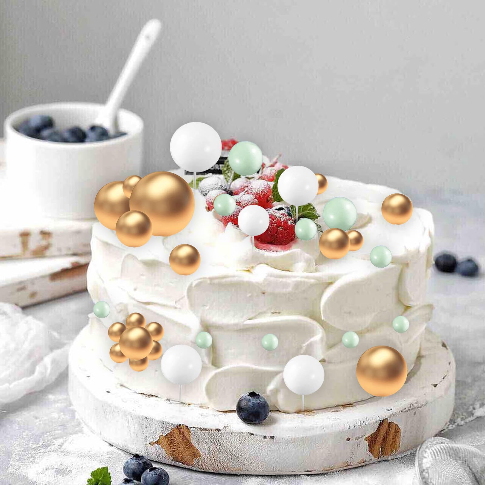 QingWing 108 Pièce Gâteau Balle Décoration, Deco Gateau