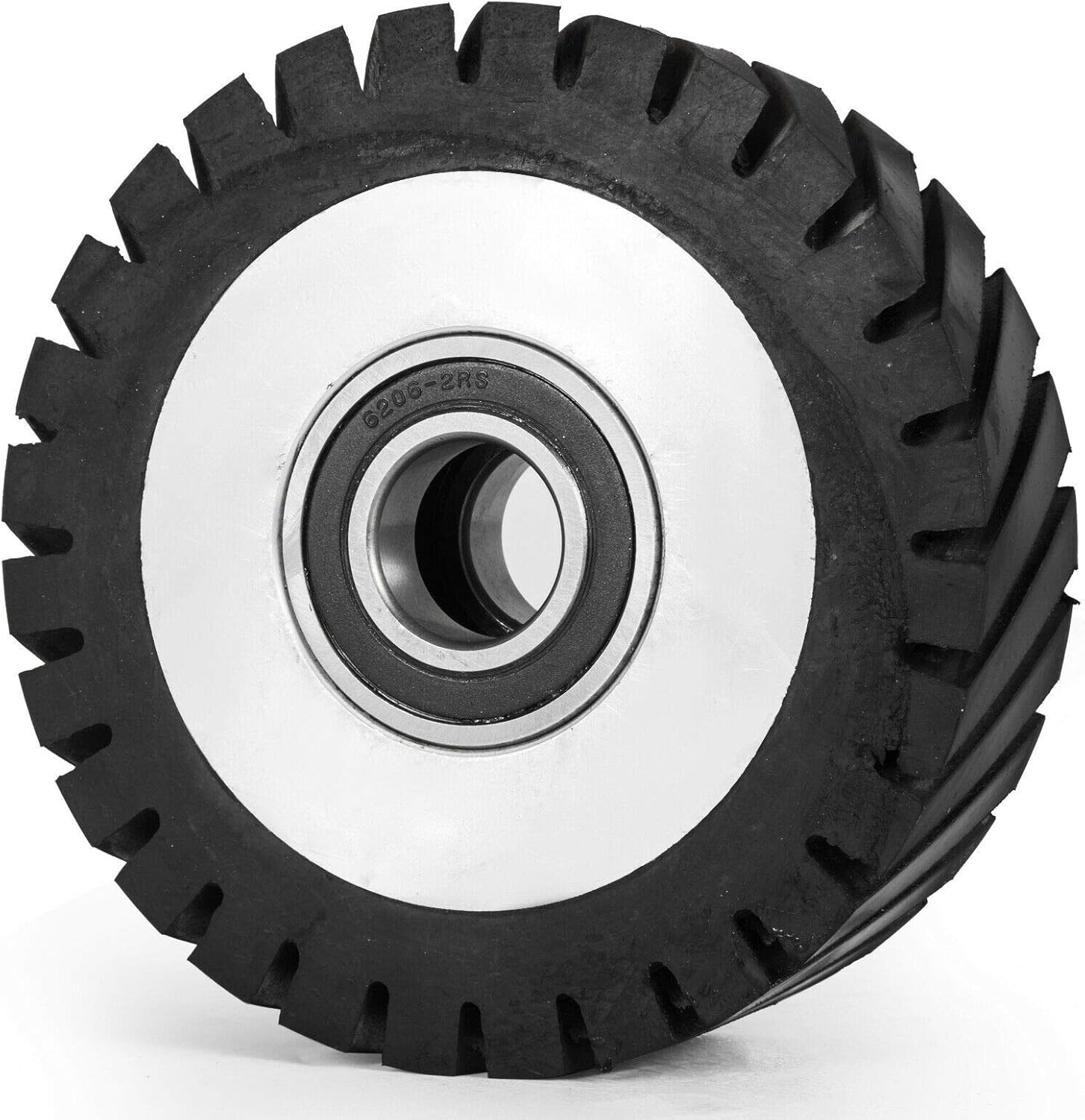 Happybuy 6x2inch Belt Grinder Rubber Wheel Serrated Rubber Contact