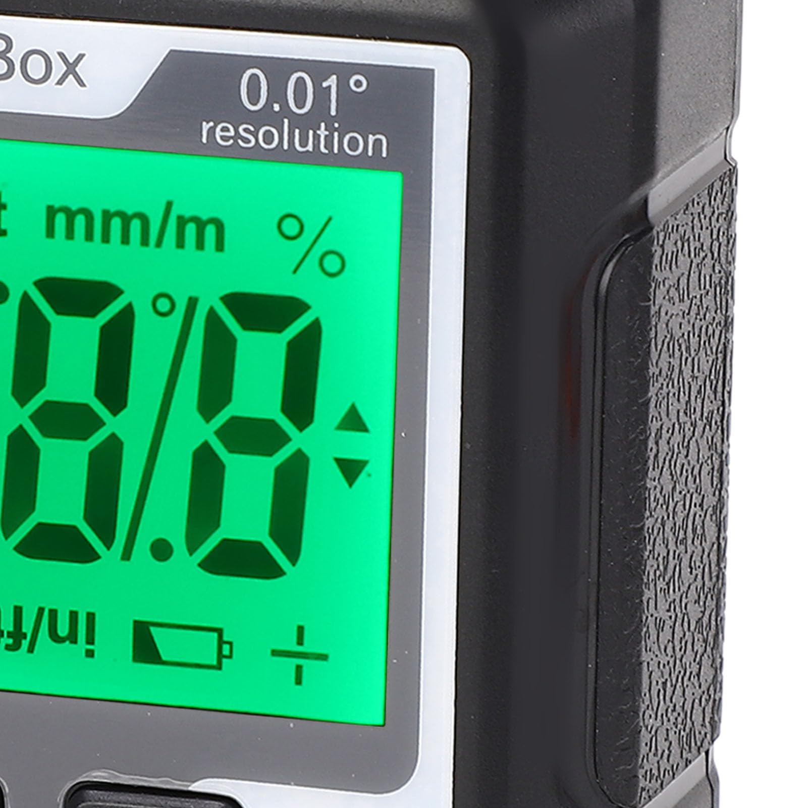 SIXRUN Cyfrowa Poziomica, Elektroniczny Kątomierz Inklinometr z magnetyczną podstawą, Zakres Pomiarowy 4x90°, rozdzielczość 0,01°, do Obróbki Drewna i Napraw samochodowych. (czarny biały)