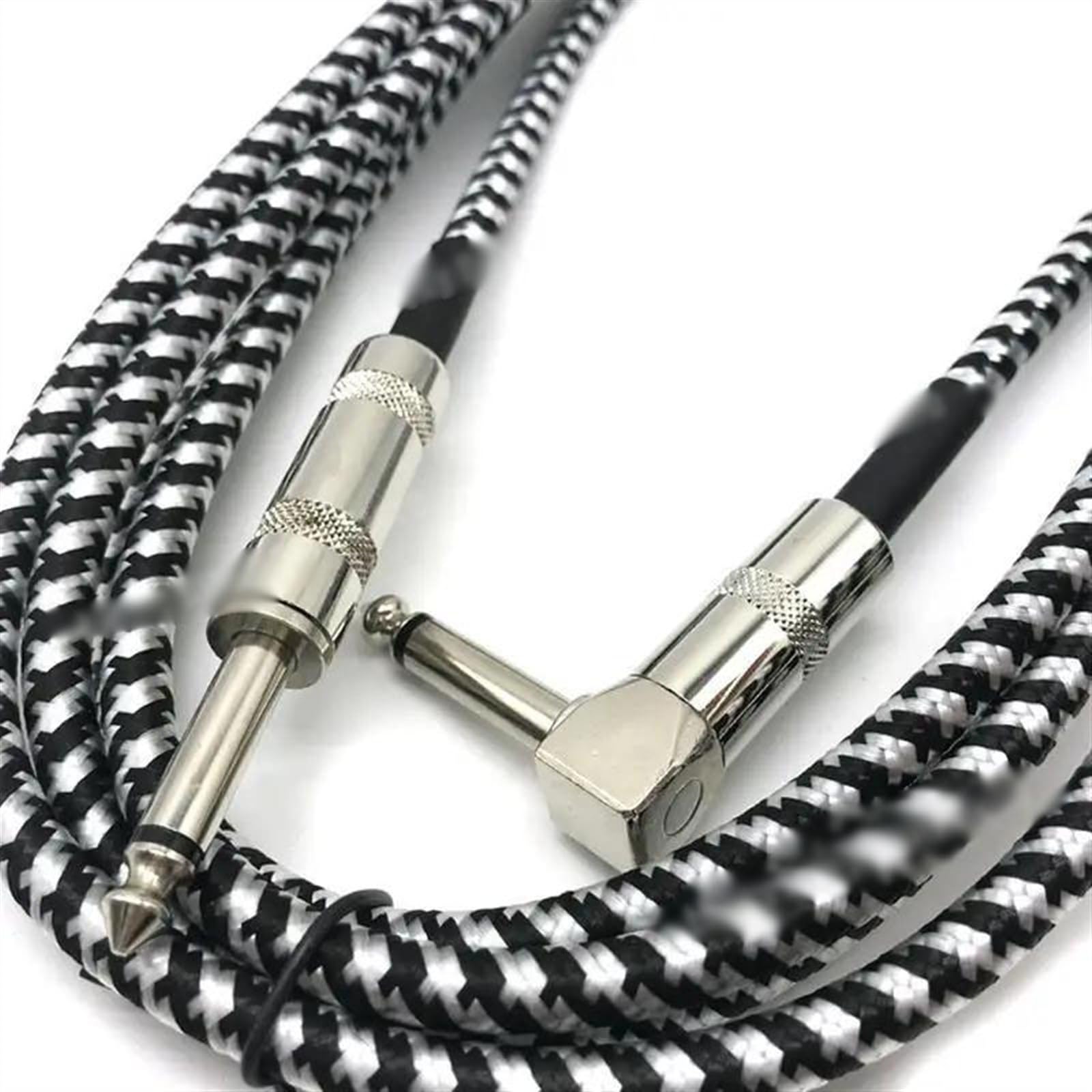 Kabel audio do gitary elektrycznej Kabel do gitary basowej Jack Cord 1/4 cala, prosty do kątowego kabla z wtyczką Kabel do Instrumentów Gitarowych (Color : 6m)