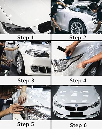 Miniatura 5 de BESTERY - Rollo de revestimiento de vinilo transparente brillante para protección de pintura a granel (12 x 60 pulgadas)