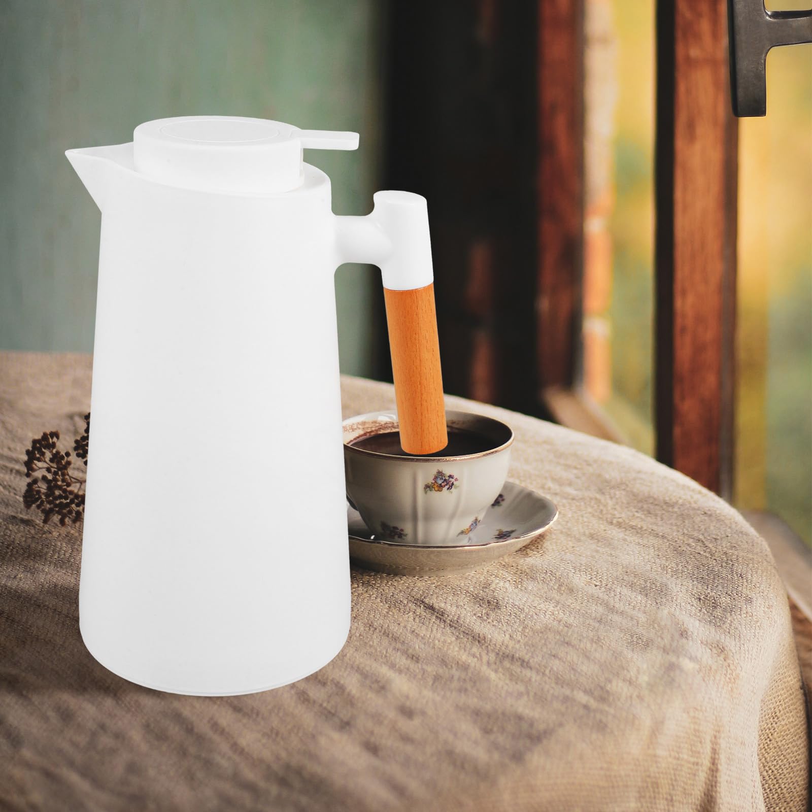 Petite Bouilloire Isotherme Verre Bouilloire Chauffante Anti-brûlure Détachable Isotherme pour Thé et Eau à Domicile