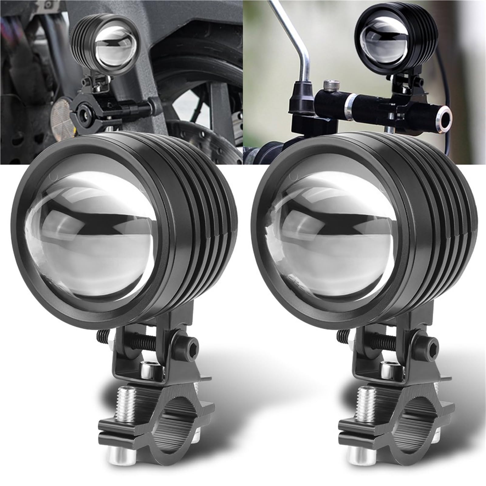 Foco LED Para Motocicleta, Luz Antiniebla Conducción Haz Alto Y Bajo, Lámparas Auxiliares Para Camiones, SUV Moto Coche, UTV Faros De Motocicleta