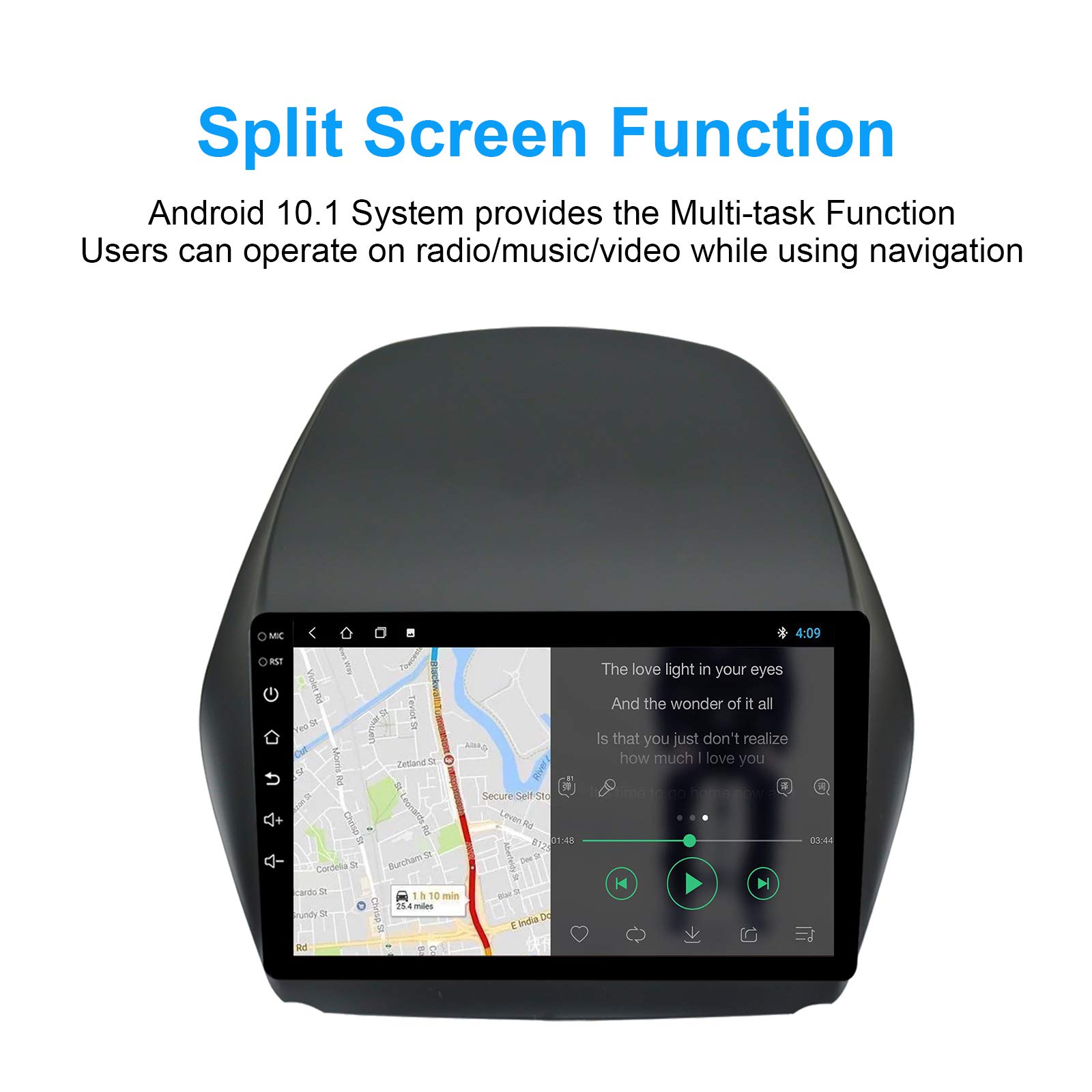 Wireless Carplay Autoradio Android per Hyundai Tucson IX35 2011-2015 | Touchscreen da 10'' con Carplay e Android Auto Wireless, Mirror Link, Navigazione GPS, Bluetooth, Wi-Fi, SWC,FM/RDS 2G + 32G