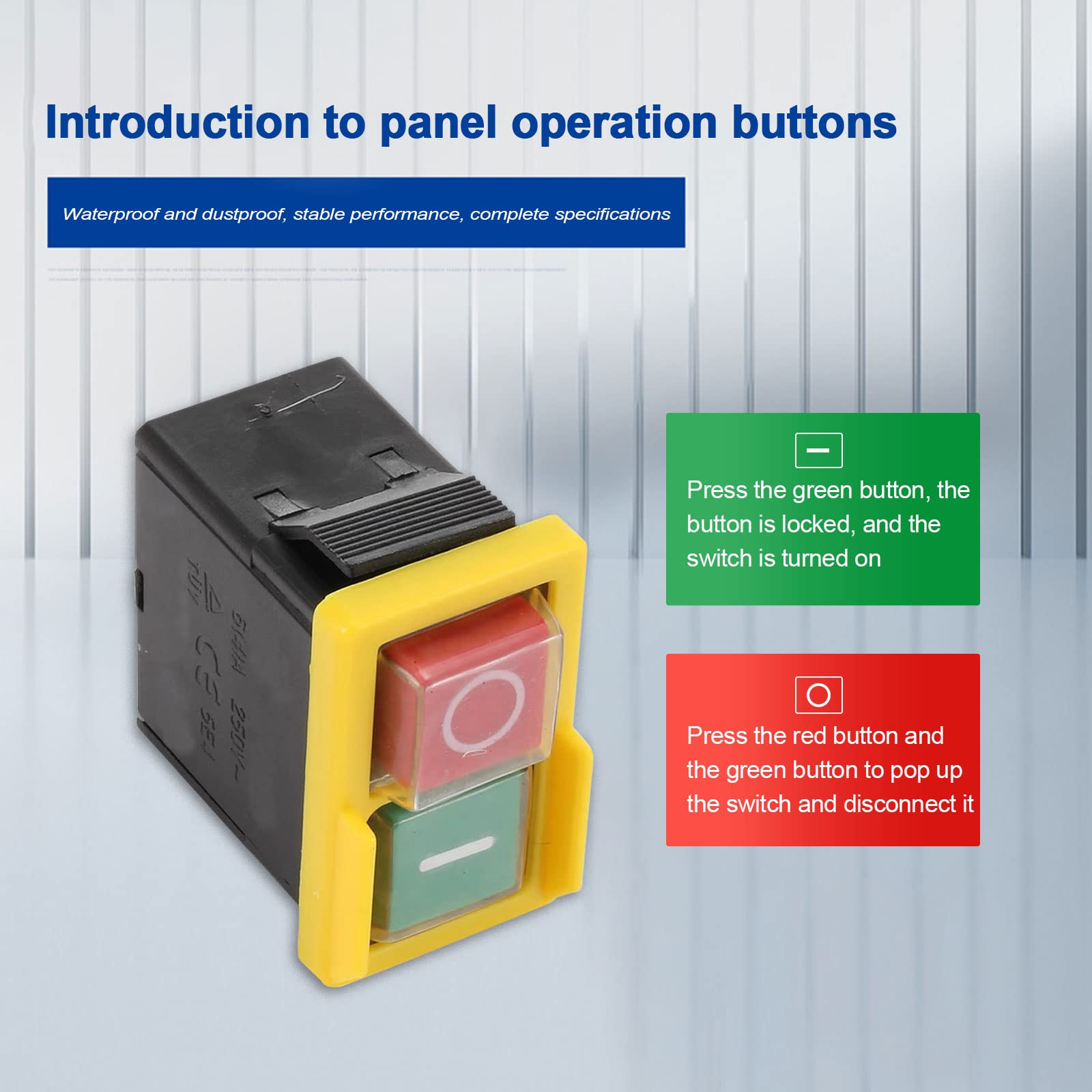 Interruttore A Pulsante KEDU KJD6 Per Trapano Elettromagnetico &ndash; Impermeabile IP54, 250V, 6A