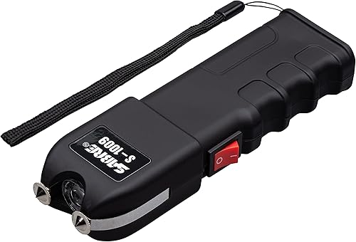 SABRE Pistola paralizante 2 en 1 con linterna y tecnología de barra antiagarre, carga dolorosa de 1.250 µC, 120 lúmenes, batería recargable,