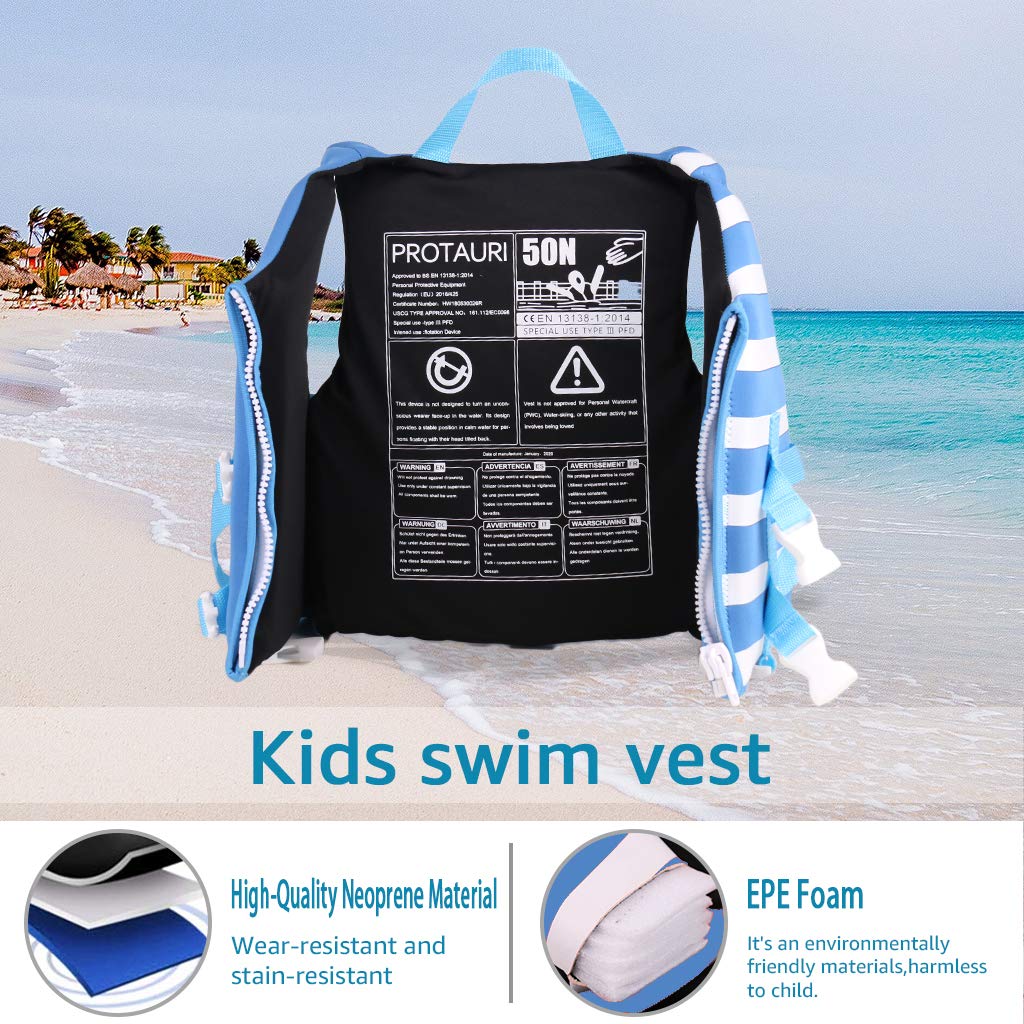 Giubbotto Salvagente Bambini In Neoprene - Gilet Galleggiante Per Imparare A Nuotare - 2-9 Anni - Foto 9