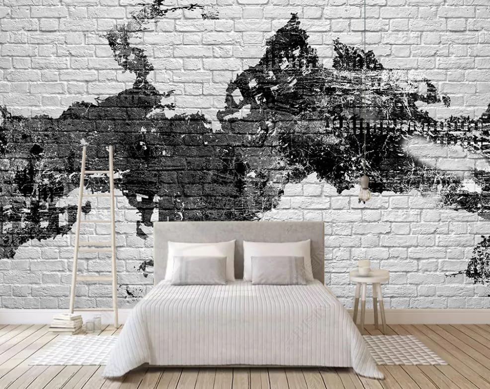 Papier peint intissé briques artistiques effet ancien et délabré 300cm