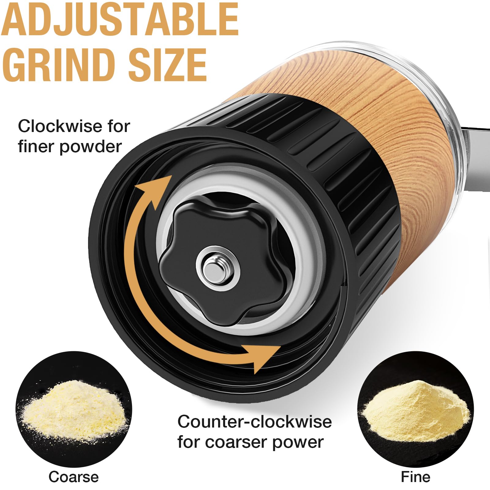 Small Portable Pill Crusher Grinder to Fine Powder for Elderly (Wood) — Amazon image 2