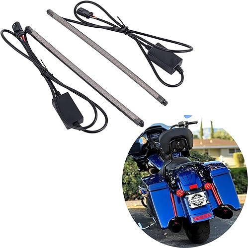 Miniatura 9 de Advanblack PHANTOM - Luces LED de llenado, luz trasera para guardabarros traseros para Harley Touring FLH 2014+ - Correr/Freno secuencial señal de