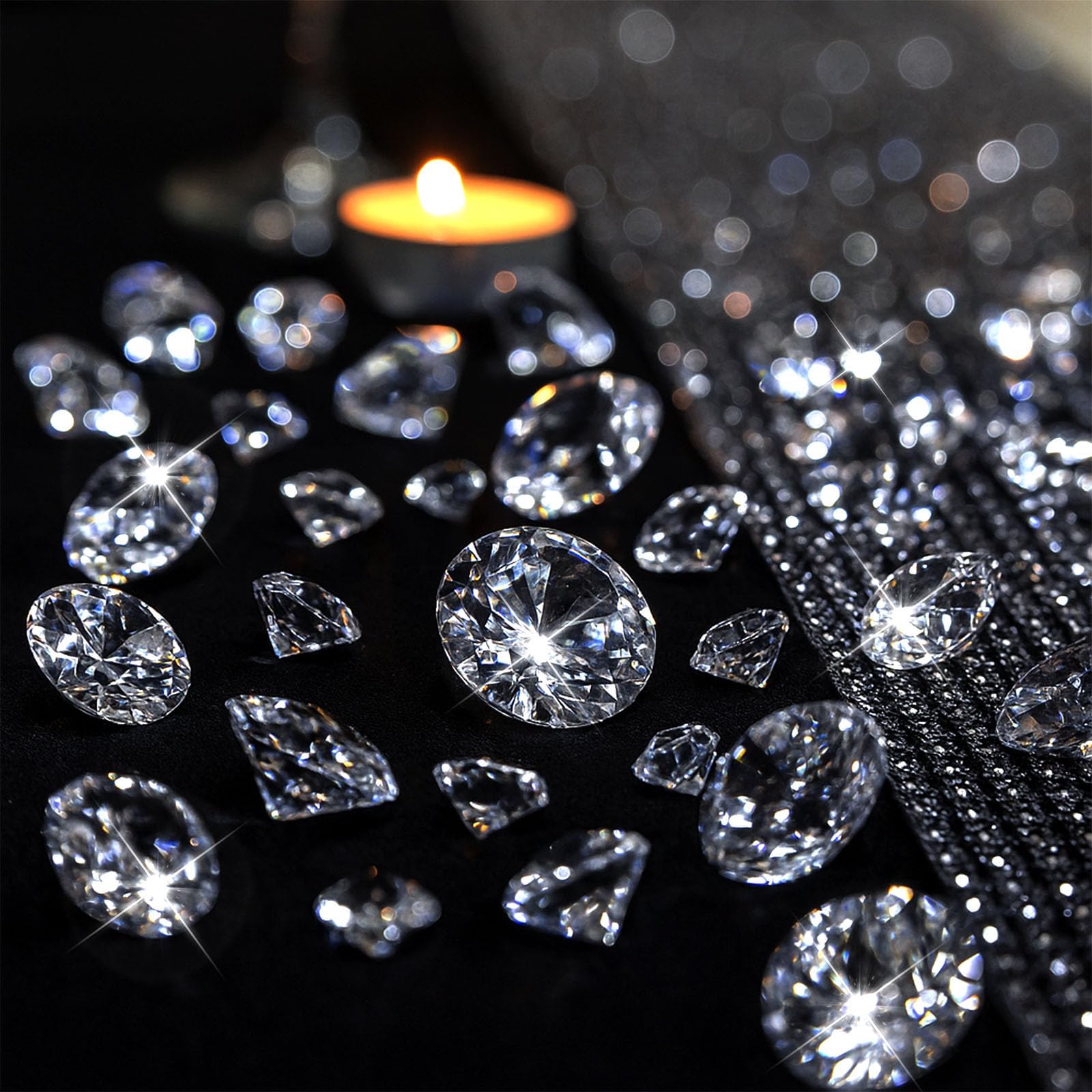 DomeStar 1,000PCS Diamond Decorations, Clear Diamonds Vase Fillers Fake Diamonds Acrylic Gems Crystals for Wedding Table Scatters Party