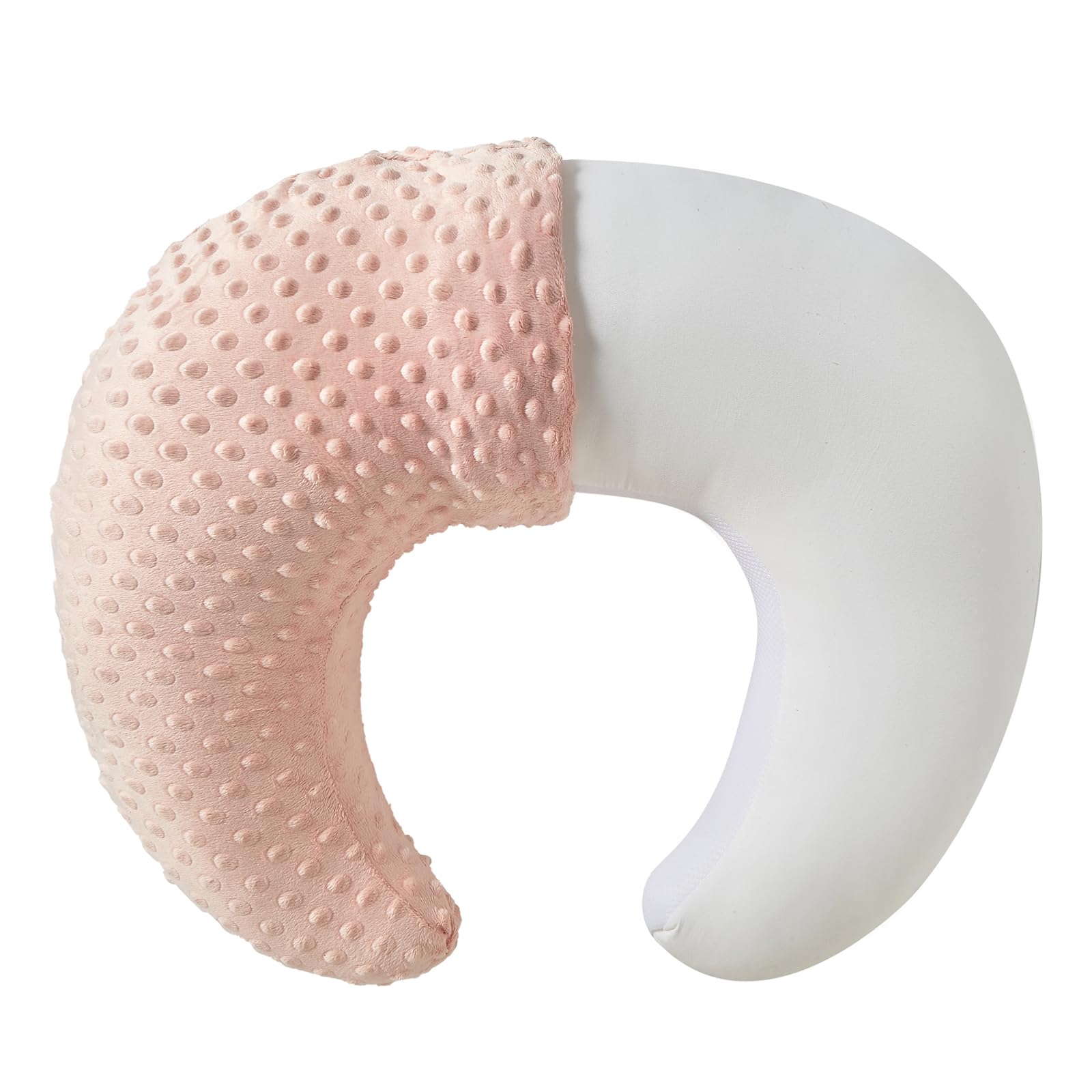 Extra Large Nursing Pillow and Positioner, Breastfeeding, Bottle Feeding, Baby Sitting Support, Tummy Time Support for Baby Boys and Girls, Propping Baby Pillow (Lightpink)